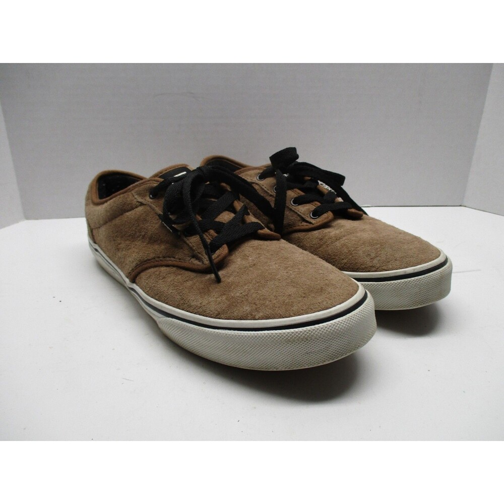 Vans Old Skool Classic Suede Canvas Brown Size 6 Youth White Sole Black Laces